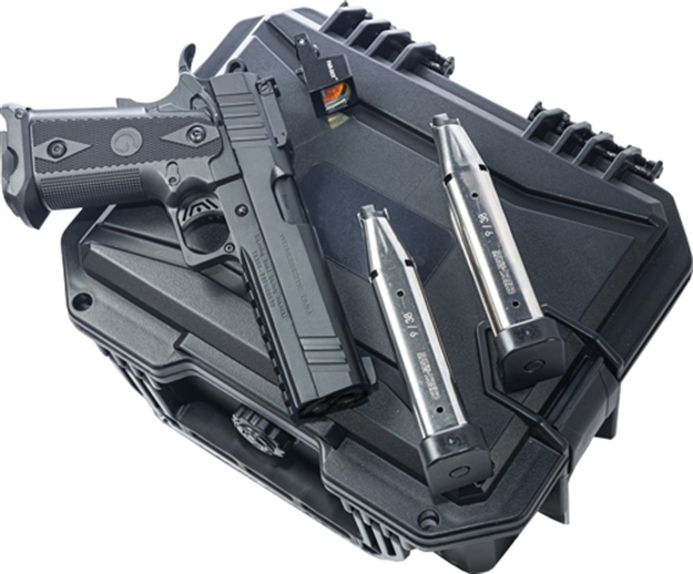 Picture of  Girsan 395029 Witness2311  9Mm Luger 20+1 5" Black Steel Barrel, Black Serrated Steel Slide, Black Polymer Frame W/Beavertail & Picatinny Rail, Black Checkered Polymer Grip, Ambidextrous 7415669907227