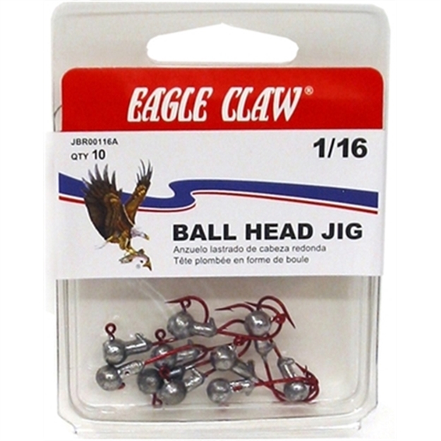 Picture of Eagle Claw 1/32 Round Jighd Red HK 5Ct