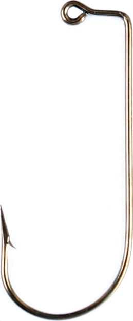 Picture of Eagle Claw Jig Hook, Size 4, Forged, Round Bend, Non-Offset, Aberdeen, 90 Degree, Bronze, 100 Per Pack