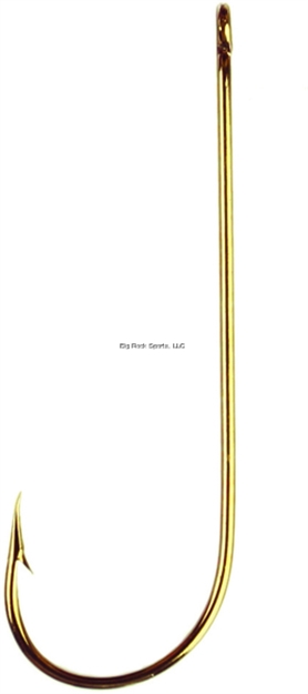 Picture of Eagle Claw Aberdeen Hook, Size 4, Extra Light Wire, Non-Offset, Ringed Eye, Bronze, 10 Per Pack 214Elrh-4