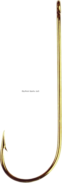 Picture of Eagle Claw Aberdeen Hook, Size 8, Light Wire, Non-Offset, Ringed Eye, Bronze, 10 Per Pack