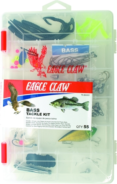 Picture of Eagle Claw Bass Fishing Tackle Kit 55Pcs