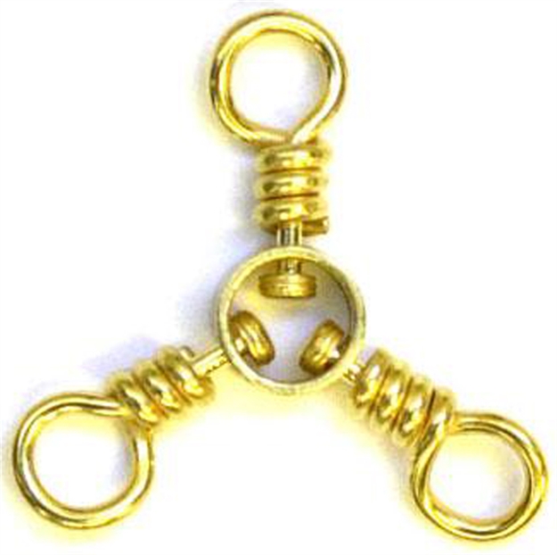 Picture of Eagle Claw Brass 3-Way Swivel Sz-1 12Pk