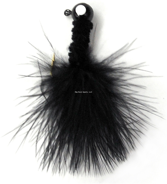 Picture of Eagle Claw Chenille Crappie Jig, 1/16 Oz, Black, 6/Pack