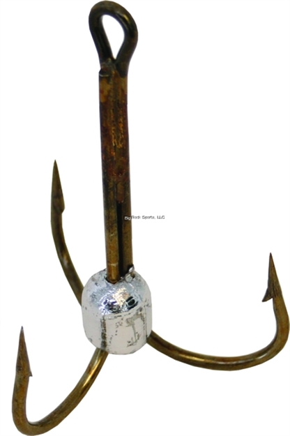 Picture of Eagle Claw Lake & Stream Gator Snagging Hook, Size 14/0, Treble, Bronze, 1 Per Pack