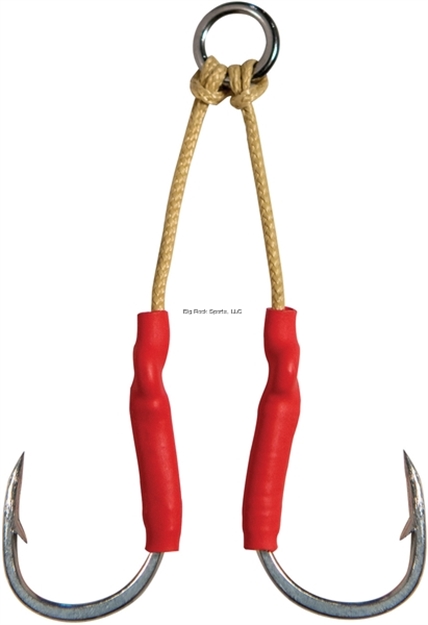 Picture of Eagle Claw Lazer Sharp Assist Hook, W/ 200Lb Kevlar Cord, SZ 3/0, 2 PK Black