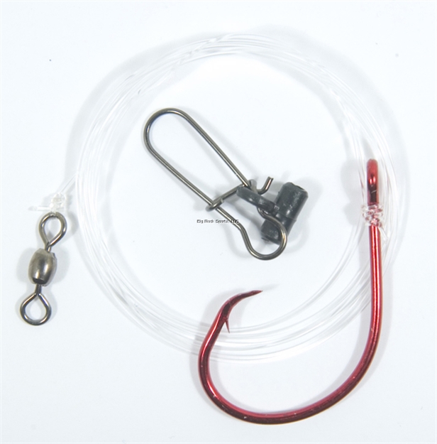 Picture of Eagle Claw Lazer Sharp Circle Sea Fishfinder Rig Red Hook L9502-8/0