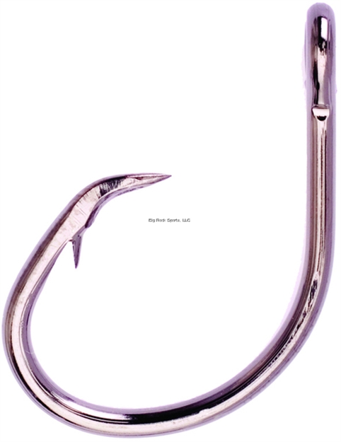 Picture of Eagle Claw Lazer Sharp Circle Sea Hook, Size 12/0, Forged Point, Wide Gap, Ringed Eye, Platinum Black, 5 Per Pack