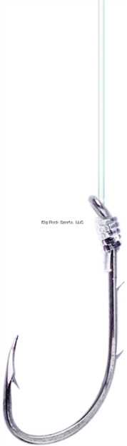 Picture of Eagle Claw Lazer Sharp Mini Snelled Hook Assortment, Size 2, Two Sliced Shank, Bait Holder, Assorted Finish, 6 Per Pack