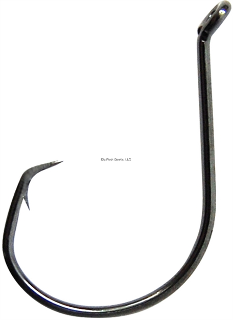 Picture of Eagle Claw Lazer Sharp Octopus Hook, Size 4/0, Needle Point, Wide Gap, Non-Offset, UP Eye, Platinum Black, 34 Per Pack