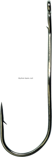 Picture of Eagle Claw Lazer Sharp Re-Volve Hook, Size 2, Needle Point, Sliced/Rotating Shank, Ringed Eye, Platinum Black, 5 Per Pack