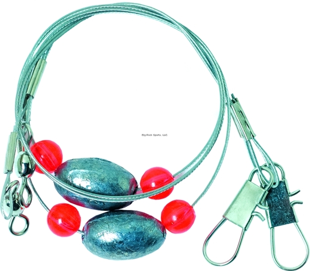 Picture of Eagle Claw Lazer Sharp Redfish Leader 31" With 1/2Oz Egg Sinker 2Pk