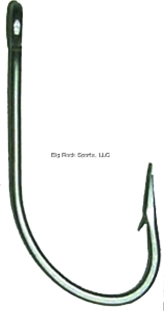 Picture of Eagle Claw O'shaughnessy Hook, Size 1/0, Forged, Non-Offset, Ringed Eye, Stainless Steel, 8 Per Pack