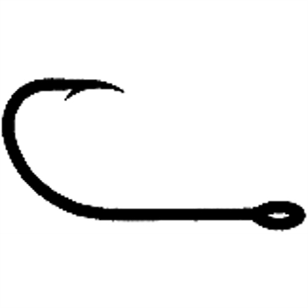 Picture of Eagle Claw Plain Shank Offset Hook, Size 10/0, Curved Point, Ringed Eye, Bronze, 100 Per Pack