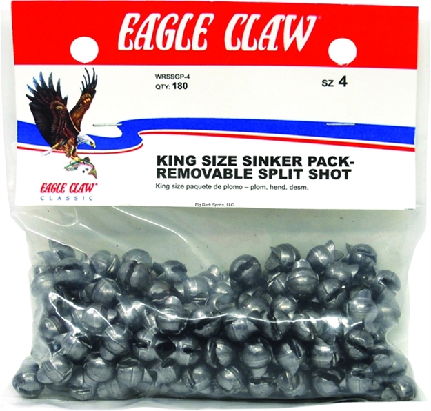 Picture of Eagle Claw Removable Lead Split Shot King Pack Sz4 180Pk