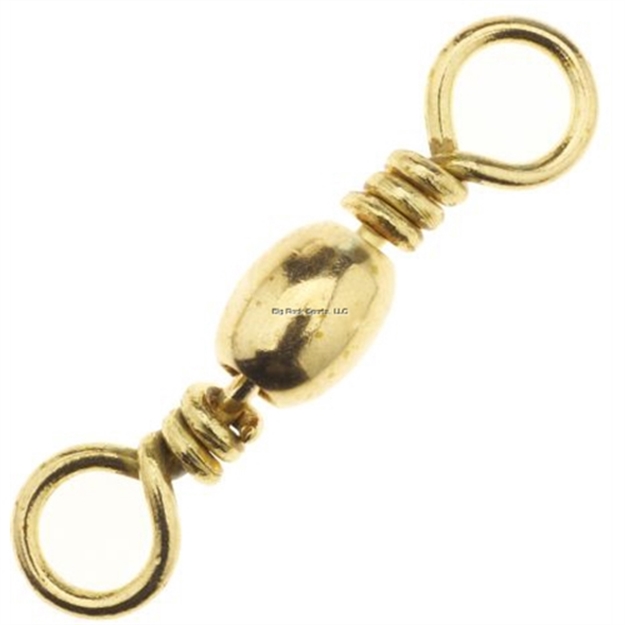 Picture of Eagle Claw Barrel Swivel Sz7 W/Safety Snap Brass 6Pk