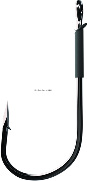 Picture of Eagle Claw Trokar Ewg Flippin' Hook, Size 6/0, Forged, Straight Shank, Heavy Wire, Welded Eye, Black Chrome, 4 Per Pack