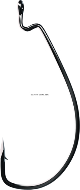 Picture of Eagle Claw Trokar Ewg Worm Hook, Size 3/0, Forged, X Long Shank, Z Bend, Ringed Eye, Black Chrome, 15 Per Pack