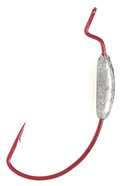 Picture of Eagle Claw Wgt Widegap 1/8 Red Worm 5Ct L092rg-8-5/0