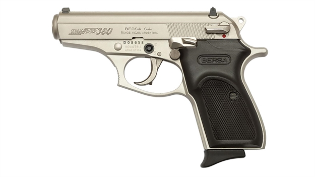 Picture of Bersa Thunder 380 Semi-Auto Pistol, 380 Acp, 3.5" Bbl, Cerakote Nickel, Polymer Grips, 8+1 Rnd, D.A. T380NKL8