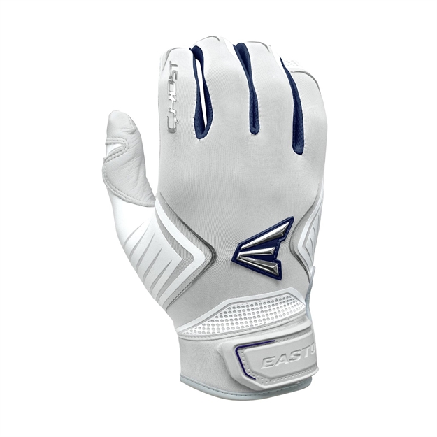 Picture of Easton Ghost Fastpitch Batting Gloves-White-Navy-M