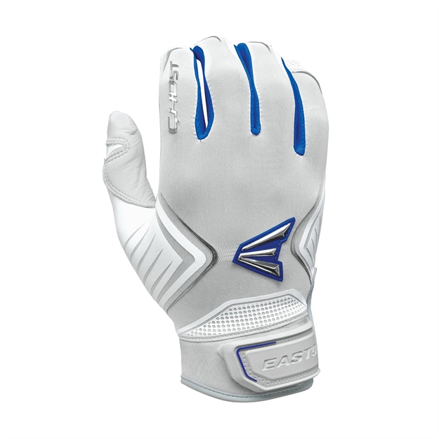 Picture of Easton Ghost Fastpitch Batting Gloves-White-Royal-S