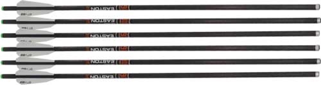 Picture of Easton Xbow Bolt 9Mm Carbon 22" W/3" Vanes Flat Back 6-Pk 730065 723560300655