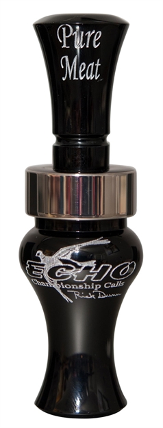Picture of  Echo Calls 79019 Pure Meat  Open Call Double Reed Mallard Sounds Attracts Ducks Black Acrylic 643680790191