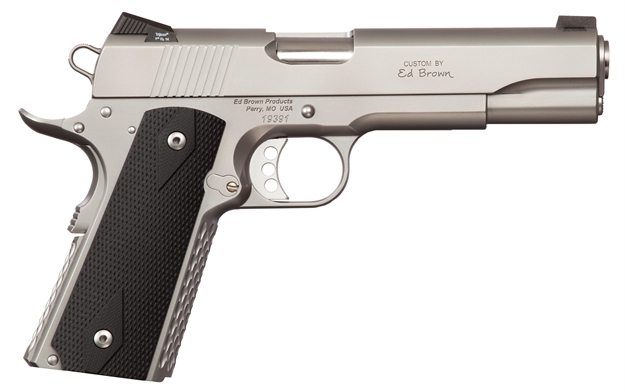 Picture of ED Brown Ae-Ss Alpha Elite Single 45 Acp 5" 7+1 Black Poly Grip Stainless Steel