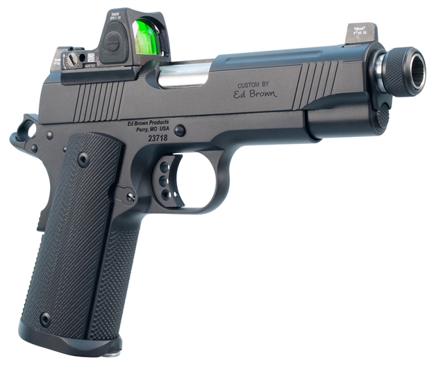 Picture of ED Brown Src18lw Special Forces Src Single 45 Automatic Colt Pistol (Acp) 5" TB 7+1 Ns/Red Dot Black Polymer Grip Black Gen4