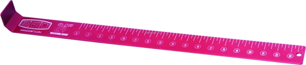 Picture of Ego Measuring Board 24" 3/16" Red Annodize Alum Plate Laser Etched