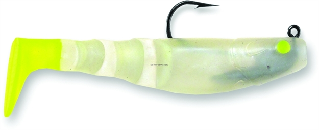 Picture of Egret Mambo Mullet Swimbait, 3 1/2", 1/4 Oz, Pearl/Chartreuse Tail, 2/Pack
