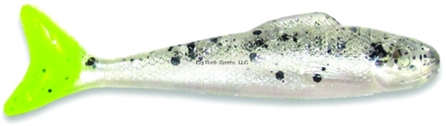 Picture of Egret Wedgetail Minnow Swimbait, 3 1/2", Salt/Pepper/Chartreuse Tail, 8/Pack