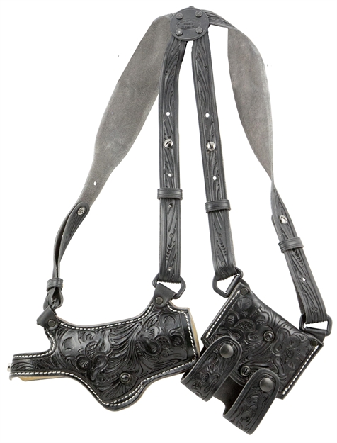 Picture of EL Paso Saddlery Spc19115rb Spyder Shoulder System With Carving 1911 5" Barrel Leather Black