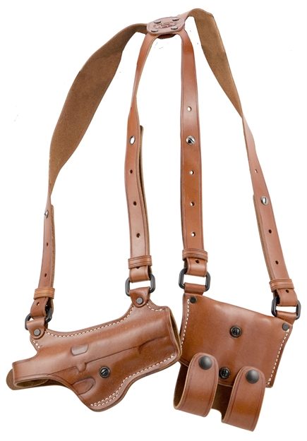 Picture of EL Paso Saddlery Spccommrr Spyder Shoulder System With Carving 1911 4.25" Barrel Leather Russet