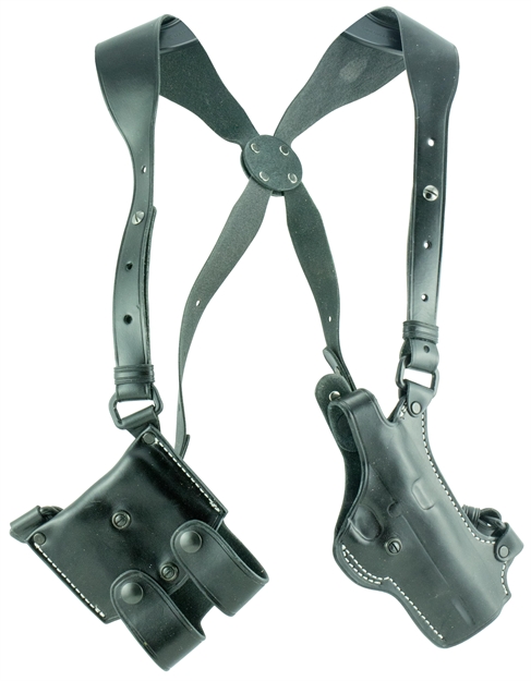 Picture of EL Paso Saddlery Spg17rb Spyder Shoulder System 
Fits Glock 17 Leather Black