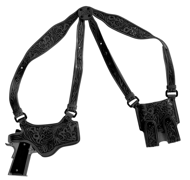Picture of EL Paso Saddlery Spoacprb Spyder Shoulder System 1911 3-3.5" Barrels Leather Bla