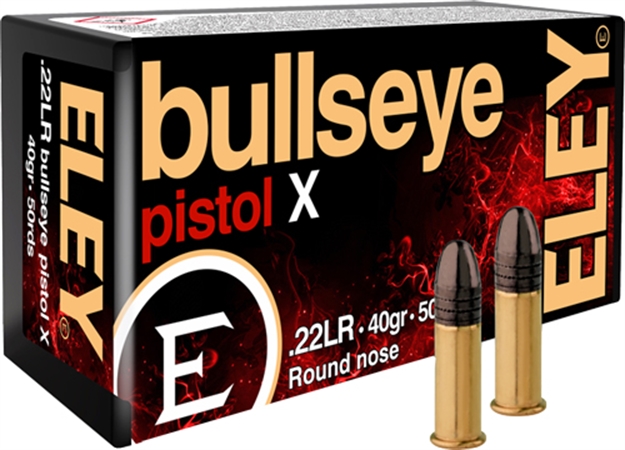Picture of Eley Americas Bullseye Pistol 22Lr 40Gr Round Nose 50 Pack 04110 650911041106