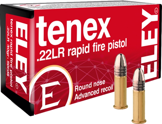 Picture of Eley Americas Tenex Rapid Fire Pistol 22Lr 40Gr RN 50Rd 100Bx/Cs 00130 650911001308