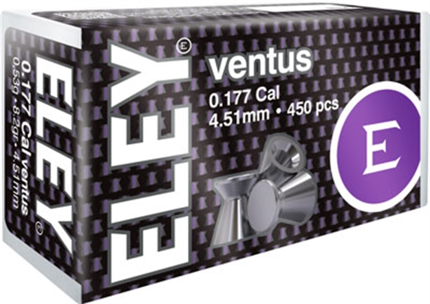 Picture of Eley Americas Ventus Pellets .177 4.51Mm 8.2 Grains 450-Pack