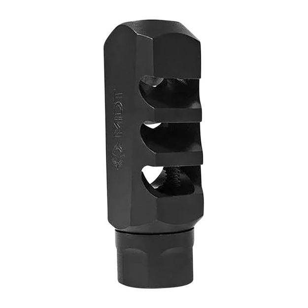 Picture of Mdt Sporting Goods Inc 103516Blk Elite Muzzle Brake  30 Cal (7.62Mm), Black Steel, 3 Port, 5/8"-24 Tpi 103516-BLK