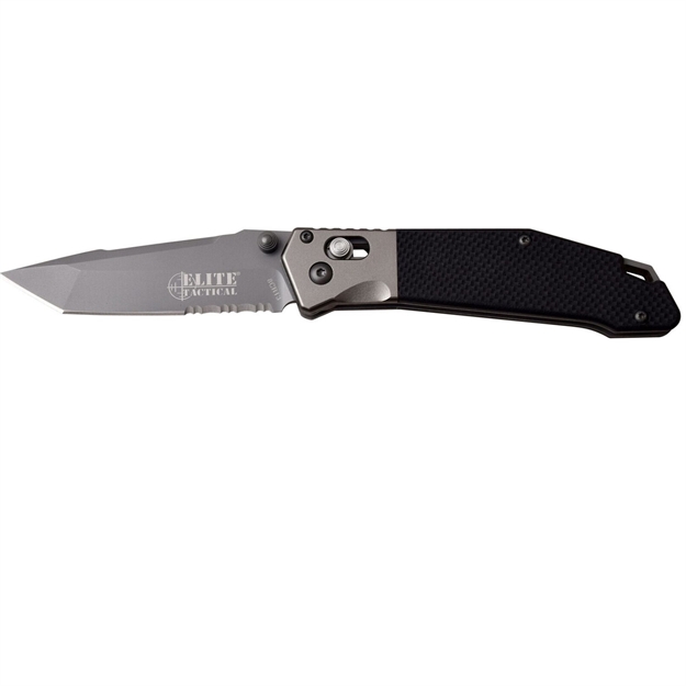 Picture of Elite Tactical Elite Tactical Savior 3.5" Tanto Plain Edge Fldr Blk/Ss! ET-1027BK