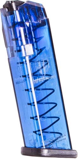 Picture of Elite Tactical Magazine Glock 17 9Mm 17Rd Trans Blue Fits 17/19/26/34 GLK-17BLU