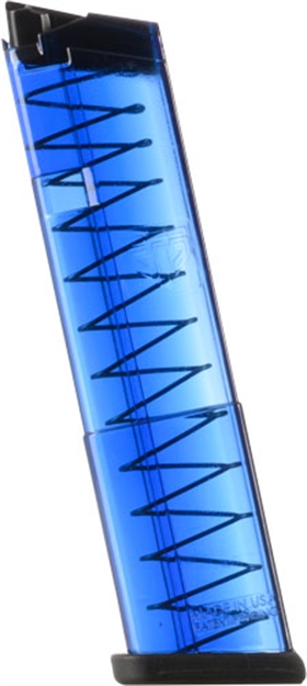 Picture of Elite Tactical Magazine Glock 43 9Mm 12Rd Trans Blue Fits 43