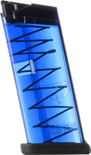 Picture of Elite Tactical Magazine Glock 43 9Mm 6Rd Trans Blue Fits 43