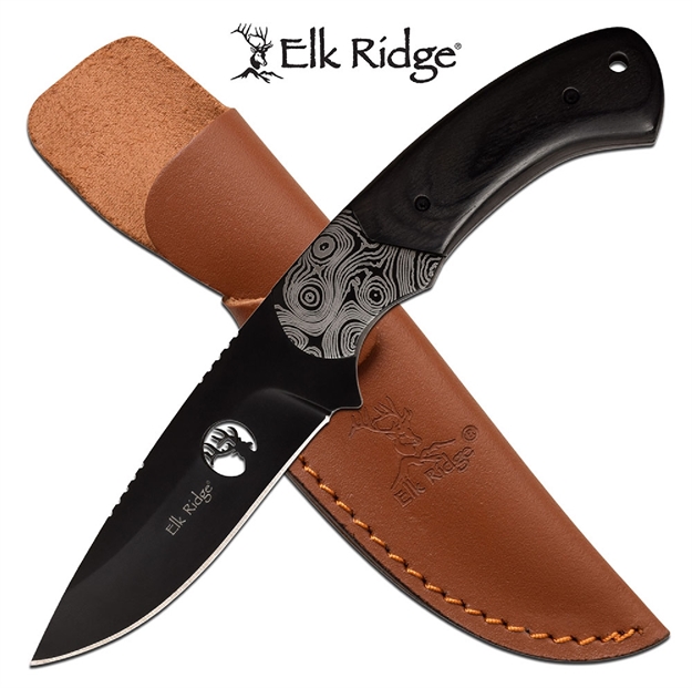 Picture of Elk Ridge Fixed 4.0 IN Blade Black Pakkawood Handle