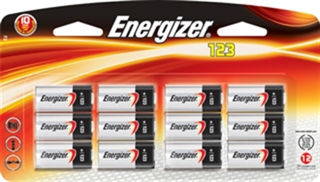 Picture of Energizer Lithium 123 Photo Batteries 3Volt 12Pk EL123BP-12