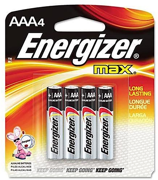 Picture of Energizer E92bp4 Aaa Max Black/Silver 1.5V Alkaline Qty (4) Single Pack E92BP-4