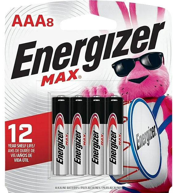 Picture of Energizer E92mp8 Aaa Max Black/Silver 1.5V Alkaline Qty (8) Single Pack E92MP-8