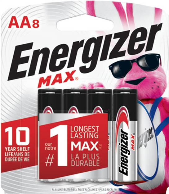 Picture of Energizer Max Batteries AA 8-Pack E91MP8 039800107978